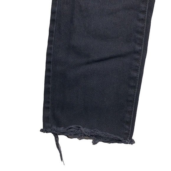 PacSun Faded Black 100% Cotton Mid Rise Distressed Ankle Mom Jeans - Picture 8 of 16